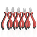 5-Pack 4" Wire Cutters, Spring Loaded Side Cutters for Jewelry Making, Flush Cut Pliers with Angled Design, Small Wire Cutters for DIY, Craft, Electronics, Repairing