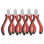 5-Pack 4" Wire Cutters, Spring Loaded Side Cutters for Jewelry Making, Flush Cut Pliers with Angled Design, Small Wire Cutters for DIY, Craft, Electronics, Repairing