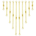 OHINGLT Necklace Extender Magnetic Clasps Chain Extenders for Necklaces,Gold and Silver Magnetic Necklace Clasps and Closures with Bracelet Extension - color: 10Pcs Gold