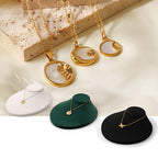 Oirlv Necklace Holder Bust Velvet Jewelry Display Necklace Display for Vendors Display Pendant Display Stand Black - color: Black Microfiber