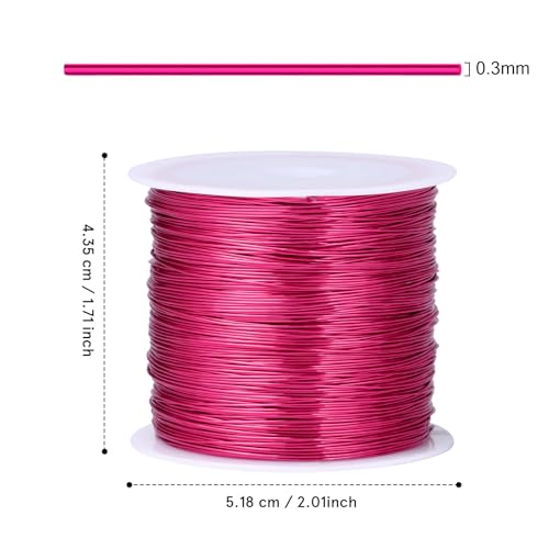 328FT Jewelry Wire 28 Gauge Tarnish-Resistant Copper Beading Wires Roll Bulk for DIY Crafts Jewelry Making, Rose Pink Wire - color: Rose pink, size: 0.3mm