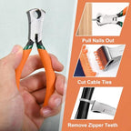 4.6" Mini End Cutting Plier | Precision End Nipper for Zipper Install Stops, Wire Cutting & Nail Pulling | Fine Polished High Carbon Steel | Professional Jewelry Making & Shoes Repair Tool - style: End Nipper-Green
