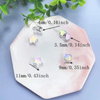 600 PCS Acrylic Heart Star Shape Beads Clear AB Colors Plastics Loose Spacer Bead for DIY Necklace Bracelet Jewelry Craft Making (Green AB) - color: Green AB