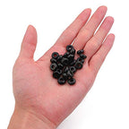 BEADIA Natural Black Onyx Rondelle Stone with Large Hole (4mm) Loose Semi Gemstone Beads for Jewelry Making 10mmx4mm 24pcs - color: Black Onyx, size: 10mm x 4mm