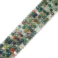 BEADIA Natural Indian Agate Beads 4x2mm 120pcs Faceted Rondelle Loose Semi Gemstone Beads for Jewelry Making Design - color: Indian Agate