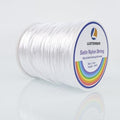 LUSTEMBER 330 Feet Satin Nylon String, 1 mm Silky Smooth Durable Nylon Cord for Jewelry Making, Bracelets, Beading, Necklaces, Macrame, Kumihimo, Rattail, and Chinese Knot Craft - size: White
