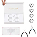 Mother’s Day Gift – Permanent Bracelet Kit with Love Vow Card, 316L Stainless Steel Chain & 925 Silver Heart Clasp, Handcrafted, Ideal for Anniversary & Romantic Date Night - color: Silver