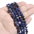 Sodalite 6mm Gemstone Triangle Faceted Round Loose Beads Strand 15.5" DIY Jewelry Making - color: Sodalite