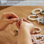 PATIKIL 75 Pcs 8mm OD 5mm Thick Crystal Glass Beads, Rondelle Crystal Beads Faceted Cut Gemstone Strand with Spacer Beads for Craft, Bracelet, Necklace, Egg White - color: Egg White