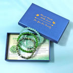 NCB 2.3-Piece 4mm Natural Crystal Gemstone Stretch Bracelets – Handmade Reiki Energy Healing Jewelry for Meditation,Yoga, Unisex - color: 3PCS ( Green Jade+Green Aventurine+Taiwan Jade ), size: 6mm
