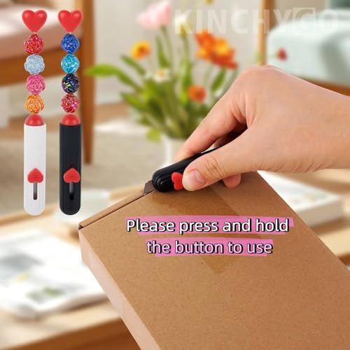 10 Pack Beadable Letter Openers Blanks Heart Metal Beaded Envelope Opener for Slitter Mail 5 Colors - color: 2 Colors