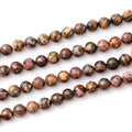 6mm 60pcs DIY Natural Leopard Skin Jasper Stone Beads Round Healing Crystal Gemstone Loose Beads for Jewelry Making Handmade Bracelet Necklace - color: Leopard Skin Jasper, size: 6mm