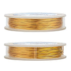 BENECREAT 21-Gauge Tarnish Resistant Gold Wire Jewelry Copper Wire for Beading Craft, 65-Feet/21-Yard - color: Dark Gold, size: 21-Gauge(65-Feet/22-Yard)