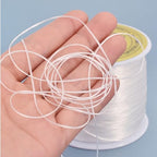 Bracelet String，1mm Elastic String Crystal Stretch Bead String Cord for Bracelet, Beading and Jewelry Making（Clear white/60m&197ft - style: Clear white/60m&197ft