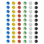 Yellow Mountain Imports 60 Pieces Translucent Chinese Checkers Glass Marbles with Petal Design - 14 Millimeters - size: 14mm(Crystal)