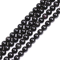 GEM-Inside Natural 8mm Black Obsidian Gemstone Loose Beads Round Energy Power Beads for Jewelry Making 15" - color: Black Obsidian, size: 8mm