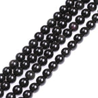GEM-Inside Natural 8mm Black Obsidian Gemstone Loose Beads Round Energy Power Beads for Jewelry Making 15" - color: Black Obsidian, size: 8mm
