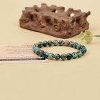 AD Beads Handmade Gemstone Stretch Elastic Bracelet Crystal Healing Reiki Nature's Beauty and Spiritual Essence Unisex - color: African Turquoise (Spiritual Growth), size: 4mm