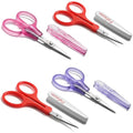 PAFASON Small Craft Scissors Set Straight Precision Fine Tip All Purpose for Scrapbooking Quilting Sewing Knitting Embroidery Cross Stitch Crochet Thread Yarn Paper Fabric Detail Cutting, Safety Case - style: Classic