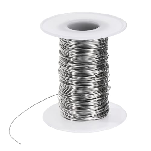 M METERXITY 21 Gauge Stainless Steel Craft Wire, 0.7mm 131 ft Bendable Floral Snare Wire for Jewelry Making/Sculpting/Armature Crafting/Floral Bonsai/DIY Crafts - size: 21 Gauge x 131 ft