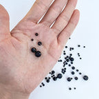 1000pcs 2-10mm Black Rondelle Crystal Glass Beads Faceted Shape Briolette Glass Beads Round Spacer Beads for Bracelet Necklace Jewelry Making (2mm 4mm 6mm 8mm 10mm) - color: Black