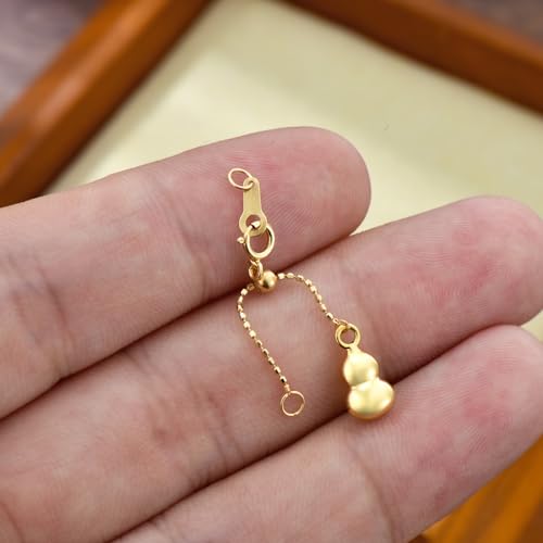 18k Yellow Gold 1"/2"/3"/4"/5"/6" Adjustable Necklace Extender Chain, 18k Gold Adjustable Necklace Extender Bracelet Anklet Extension Chain, Adjustable Bracelet Extender 18k Gold - color: style 2, size: 3inch