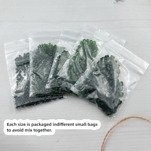 1310pcs Bicone Crystal Glass Beads 2mm 3mm 4mm 6mm 8mm Faceted Crystal Spacer Beads for Bracelets Necklace Pendants Earrings DIY Jewelry Craft Making(Dark Green) - color: Dark Green