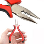Hair Extensions Pliers 3-Hole for Micro Nano Ring Hair Extensions Opener and Removal,Needle Nose Pliers with 3 Holes Serrated Jaws Mini Plier 1pc