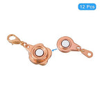 uxcell 12Pcs Jewelry Clasps, Rose Clasps Locking Closures with Lobster Clasps for Bracelet Necklace Jewelry Making, Rose Gold - color: Rose Gold