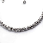 BronaGrand 100pcs Tibetan Silver Spacer Beads Large Hole Beads Charms Hollow Tube Bead for DIY Necklace Bracelets - color: Silver