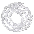 HAAMIIQII Natural Clear Quartz White Crystal Pebble Stone 5-8mm Small Irregular Freeform Tumbled Loose Gemstone Beads for Jewelry Making Strand 15 Inch (45-50pcs) - color: Clear Crystal Quartz
