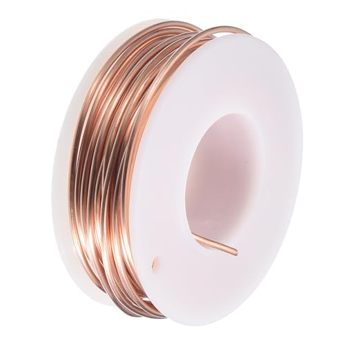 uxcell Soft Copper Wire (18 Gauge, 65.6 FT), 99.9% Pure Bare Copper Wire 1mm Solid Craft Wire for DIY Crafting Gardening Decoration (20Meter) - size: 18 Gauge x 65.6 FT