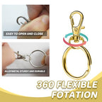 Keychain, 68PCS Swivel Snap Hooks with Key Rings, Metal Lobster Claw Clasp,34PCS Keychains Clips Hooks and 34PCS Key Chain Rings,Keychain Rings for DIY Crafts,Jewelry Making (Gold) - color: gold