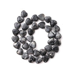 10mm Natural Black Labradorite Stone Beads Heart Shape DIY Loose Gemstone Energy Healing Crystal Charms for Jewelry Making Handmade - color: Black Labradorite