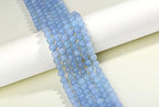 LAIDANLA Aquamarine 6mm Natural Stone Beads Round Loose Gemstone Stone Beads for DIY Bracelet Necklace Earrings Jewelry Making Polishing Genuine Real Beading Crystal 96PCS 2 Strand 32" - color: L-Aquamarine, size: 6mm