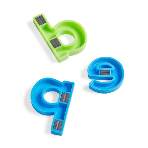 hand2mind Rainbow Lowercase Magnetic Letters, Plastic Magnetic Letters for Classroom, Alphabet Letters for Kids, Letter Recognition for Kindergarten, Word Building Letter Magnets for Kids (Set of 6)
