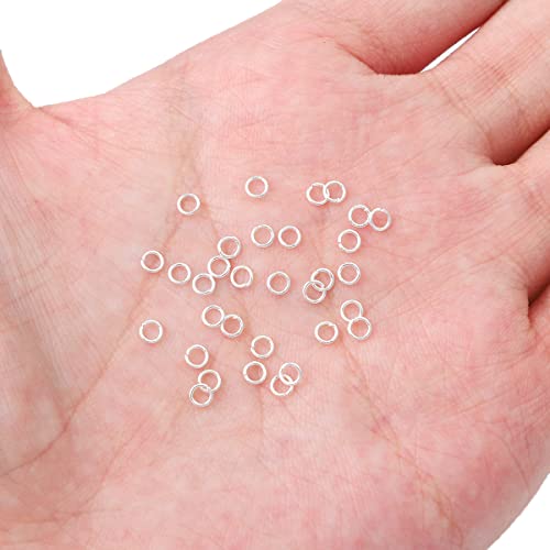 BEADIA Silver Plated Jump Rings Non Tarnish 3mm 1200pcs for Jewelry Making Findings - color: Silver, size: 0.5x3mm