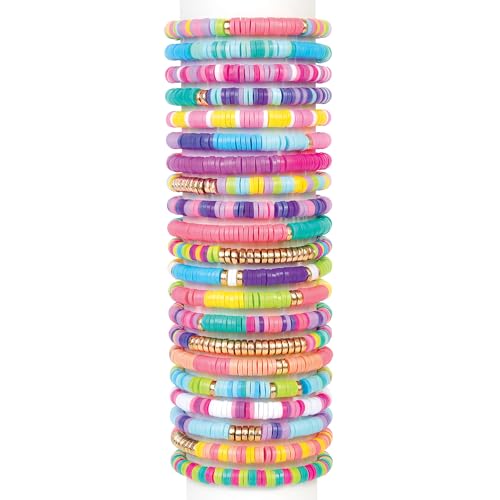 Make It Real: Swift Clicks - Heishi Bracelet Maker - 2047pc, DIY Jewelry Craft Kit, Design & Make 23 Bead Bracelets, Rotate-Click-Wear, Girls Kids 8+ - style: Swift Clicks