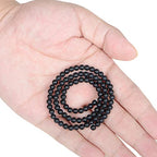 AD Beads Natural Gemstone Round Loose Beads 15" for Bracelet Necklace Earrings Jwelery Making Crafts DIY (4mm, Matte Black Onyx) - color: Matte Black Onyx, size: 4mm
