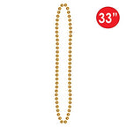 Party Beads - Small Round - size: 12-Pack, style: Gold (12-Pack)
