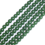 GEM-Inside Natural 6mm Green Taiwan Jade Gemstone Loose Beads Round Crystal Energy Stone Power for Jewelry Making 15" - color: Green Taiwan Jade, size: 6mm