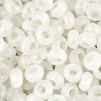 20Pcs Natural Clear Quartz Crystal Large Hole Beads, 8x14mm Rondelle Gemstone Spacer Beads 6mm Big Hole for Jewelry Making, Beading Bracelets, Macrame & Hair Braiding - color: Clear Quartz Crystal