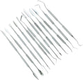 SE 12-Piece Stainless Steel Wax Carvers Set, Wax & Clay Sculpting Tools, Double Ended Carving Kit for Modeling, Sculpting and Shaping, Silver - DD312