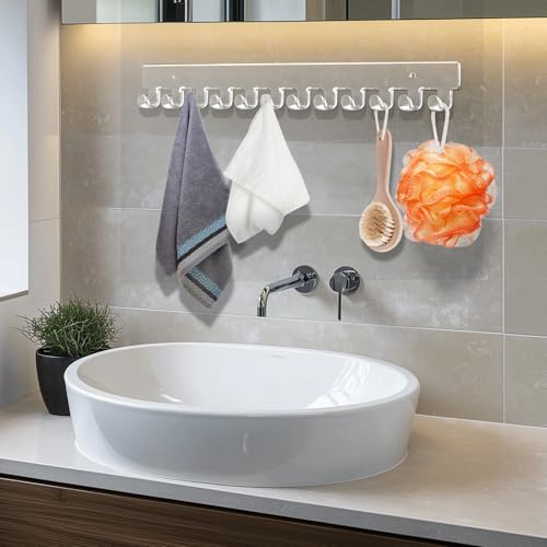 2 Pack Necklace Holder - Hanging Jewelry Organizer, Self-Adhesive, Wall Mount (Clear) - color: Clear