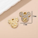 16-Pcs Crystal Jewelry Making Charms Silver Pendant Charm For Women Making Jewelry Crafts Rhinestone Charms - color: Ring