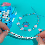 Original Squishmallows Boyle The Bat Bracelet Kit, Makes 3 Accessories, Fun Beads and Charms, Bonus Keychain, Friendship Jewelry Making Set, Gifts for Girls, Craft Kits, Arts and Crafts for Kids - style: Boyle the Bat