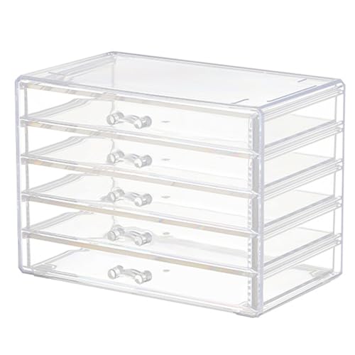 YUFONG Earring Storage Box Organizer 5 Drawers Jewelry Organizer Acrylic Jewelry Storage Box Holder Compartment Transparent Display Storage Case Gift for Women Girls (5 Grids) - color: 5 Grids