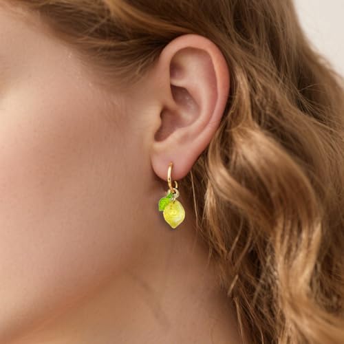 50pcs Glass Pendant Charms - Multicolor Theme Drops for Necklace Craft, Jewelry Making Supplies (Various Styles) - style: Lemon