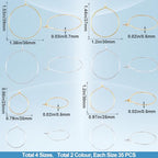 Pndeyo 280pcs Hypoallergenic Earring Beading Hoops, 20mm 25mm 30mm 35mm Round Hoop Earrings Findings, Open Earring Wire Ring Accessories for Jewelry Making- Silver & Gold - color: Silver & Gold-280pcs