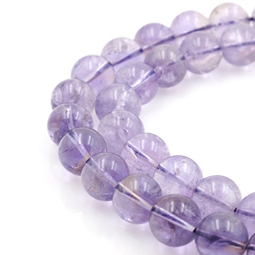 BRCbeads Natural Crystal Purple Amethyst Gemstone Round Loose Beads 4mm Approxi 15.5 inch 88pcs 1 Strand per Bag for Jewelry Making - color: Crystal Amethyst, size: 4mm